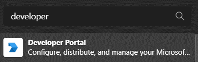 Developer portal