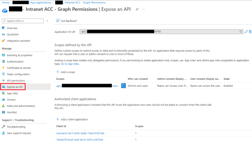 Expose an API