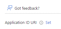 Set your Application ID URI