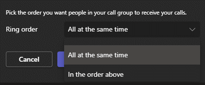 Call group ring order